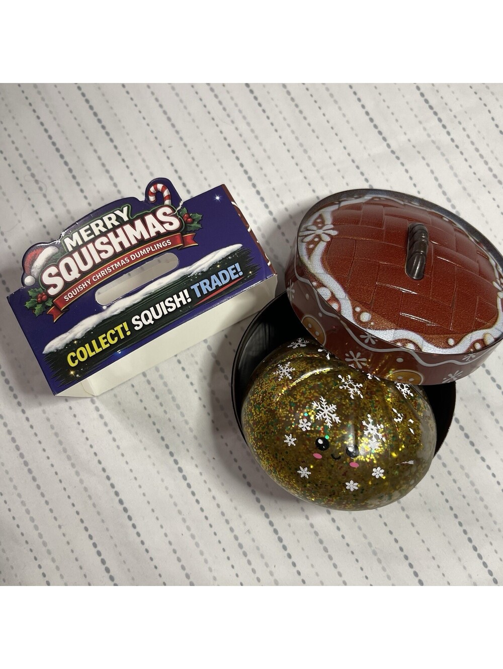 Fundoh Christmas Dumpling Squishy RARE GOLDEN GINGERBREAD - NEW Color Confirmed